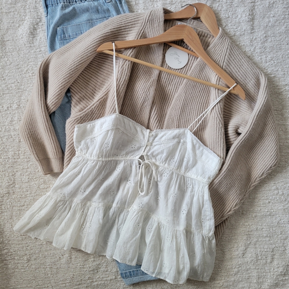 Zara Eyelet Tank